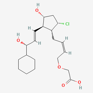 molecular formula C20H31ClO5 B1241144 2-[(Z)-4-[(1R,2R,3R,5S)-5-chloro-2-[(E,3S)-3-cyclohexyl-3-hydroxyprop-1-enyl]-3-hydroxycyclopentyl]but-2-enoxy]acetic acid 