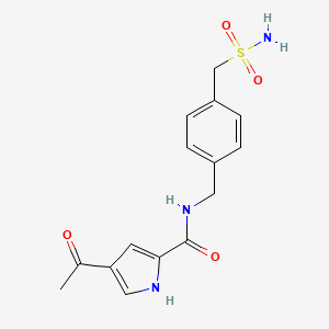 4-acetyl-N-[[4-(sulfamoylmethyl)phenyl]methyl]-1H-pyrrole-2-carboxamide