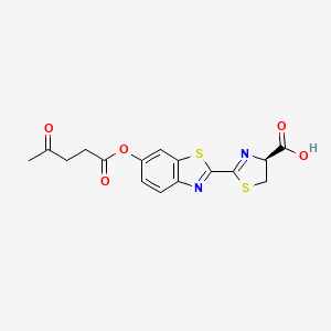 molecular formula C16H14N2O5S2 B12411498 (4S)-2-[6-(4-oxopentanoyloxy)-1,3-benzothiazol-2-yl]-4,5-dihydro-1,3-thiazole-4-carboxylic acid 