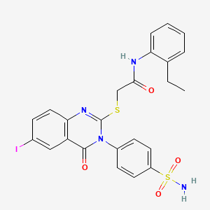 molecular formula C24H21IN4O4S2 B12411523 Caix/caxii-IN-1 