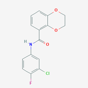 N-(3-chloro-4-fluorophenyl)-2,3-dihydro-1,4-benzodioxine-5-carboxamide