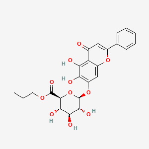 molecular formula C24H24O11 B12411533 propyl (2S,3S,4S,5R,6S)-6-(5,6-dihydroxy-4-oxo-2-phenylchromen-7-yl)oxy-3,4,5-trihydroxyoxane-2-carboxylate 