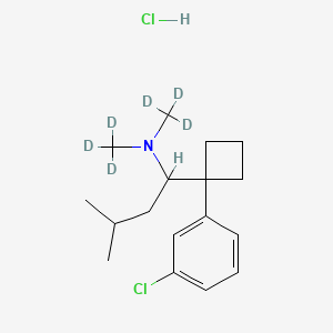 molecular formula C17H27Cl2N B12411556 4-Deschloro-3-chloro Sibutramine-d6 Hydrochloride 