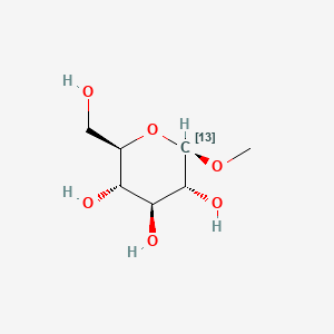 molecular formula C7H14O6 B12411658 (2R,3S,4S,5R,6R)-2-(hydroxymethyl)-6-methoxy(613C)oxane-3,4,5-triol 