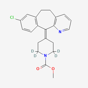 molecular formula C21H21ClN2O2 B12411684 Desloratadine N-carboxylic acid methyl ester-d4 