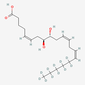 molecular formula C20H34O4 B12411726 (5Z,8S,9R,11Z,14Z)-16,16,17,17,18,18,19,19,20,20,20-undecadeuterio-8,9-dihydroxyicosa-5,11,14-trienoic acid 