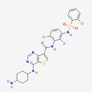 molecular formula C25H23Cl2FN6O3S2 B12411784 IRE1alpha kinase-IN-6 