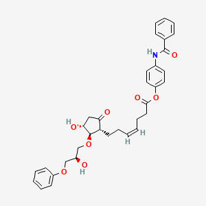 molecular formula C34H37NO8 B1241180 (4-benzamidophenyl) (Z)-7-[(1R,2R,3R)-3-hydroxy-2-[(2R)-2-hydroxy-3-phenoxypropoxy]-5-oxocyclopentyl]hept-4-enoate 