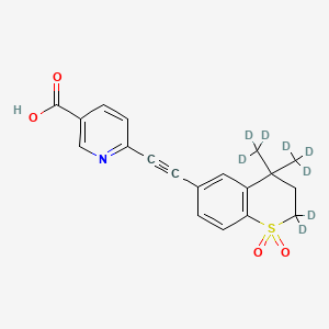 molecular formula C19H17NO4S B12411810 Tazarotenic acid sulfone-d8 