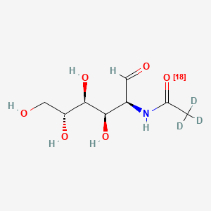 molecular formula C8H15NO6 B12411839 N-Acetyl-D-mannosamine-18O,d3 