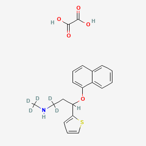 molecular formula C20H21NO5S B12411842 (+/-)-Duloxetine-D5 oxalate 