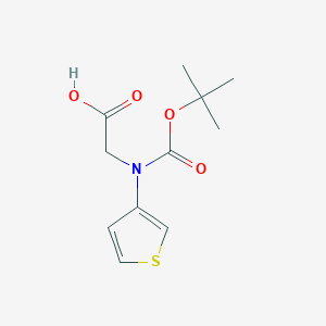 2-[(2-Methylpropan-2-yl)oxycarbonyl-thiophen-3-ylamino]acetic acid