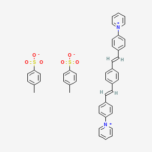 molecular formula C46H40N2O6S2 B1241197 1,4-Bis[4-(1-pyridinium)styryl)]benzene ditosylate 