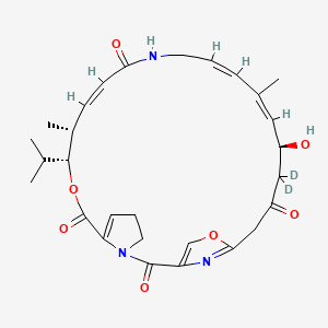 molecular formula C28H35N3O7 B12411982 Virginiamycin M1-d2 