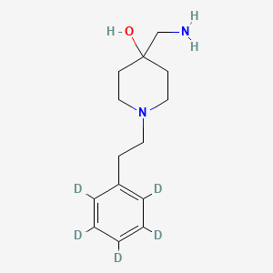 molecular formula C14H22N2O B12411990 4-(Aminomethyl)-1-phenethyl-4-piperidinol-d5 