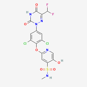 molecular formula C16H11Cl2F2N5O6S B12412010 THR-|A agonist 4 