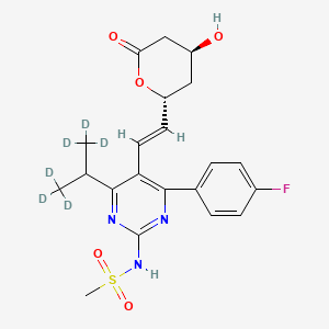 molecular formula C21H24FN3O5S B12412015 N-Desmethyl Rosuvastatin Lactone-d6 