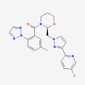 molecular formula C23H22FN7O2 B12412035 Vornorexant CAS No. 2265899-49-6