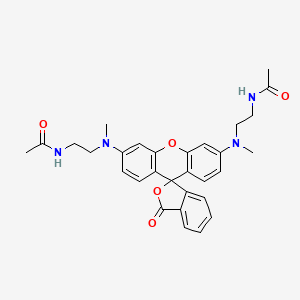 molecular formula C30H32N4O5 B12412075 N,N'-(((3-Oxo-3H-spiro[isobenzofuran-1,9'-xanthene]-3',6'-diyl)bis(methylazanediyl))bis(ethane-2,1-diyl))diacetamide 