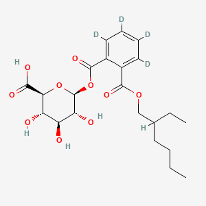 molecular formula C22H30O10 B12412129 Mono-(2-ethyl-hexyl) phthalate (phenyl) glucuronide-d4 