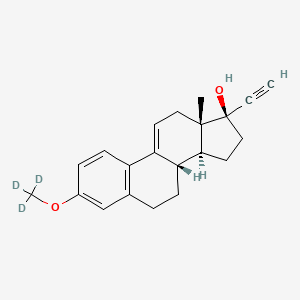 molecular formula C21H24O2 B12412183 9(11)-Dehydromestranol-d3 