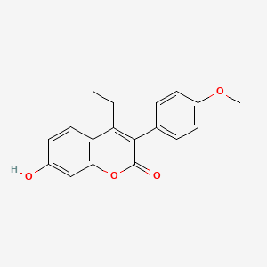 molecular formula C18H16O4 B1241220 4-乙基-7-羟基-3-(对甲氧基苯基)香豆素 CAS No. 5219-17-0