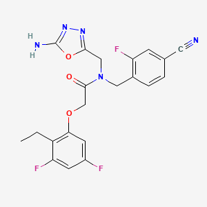 molecular formula C21H18F3N5O3 B12412210 LpxA-IN-1 