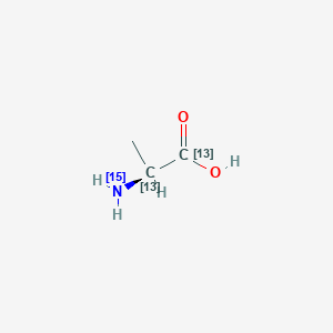 molecular formula C3H7NO2 B12412255 L-Alanine-13C2,15N 