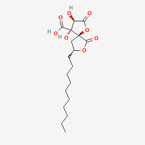 molecular formula C18H28O8 B1241228 (3R,4R,5S,8R)-8-decyl-3,4-dihydroxy-2,6-dioxo-1,7-dioxaspiro[4.4]nonane-4-carboxylic acid 