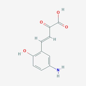 molecular formula C10H9NO4 B1241229 (3E)-4-(5-amino-2-hydroxyphenyl)-2-oxobut-3-enoic acid 