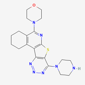 4-(13-piperazin-1-yl-11-thia-9,14,15,16-tetrazatetracyclo[8.7.0.02,7.012,17]heptadeca-1(10),2(7),8,12(17),13,15-hexaen-8-yl)morpholine