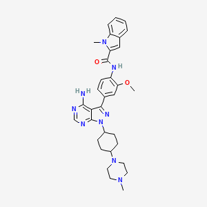N-(4-{4-Amino-1-[4-(4-Methylpiperazin-1-Yl)-Trans-Cyclohexyl]-1h-Pyrazolo[3,4-D]pyrimidin-3-Yl}-2-Methoxyphenyl)-1-Methyl-1h-Indole-2-Carboxamide