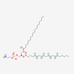 molecular formula C43H78NO8P B1241235 1-十八烷酰基-2-(5E,8E,11E,14E-二十碳四烯酰基)-sn-甘油-3-磷酸乙醇胺 
