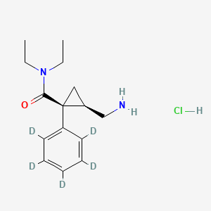 molecular formula C15H23ClN2O B12412360 Milnacipran-d5 ((1S-cis) hydrochloride) 