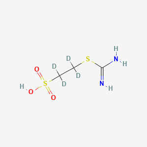 molecular formula C3H8N2O3S2 B12412387 2-(2-Sulfoethyl)pseudourea-d4 