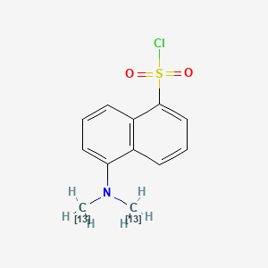 molecular formula C12H12ClNO2S B12412395 Dansyl chloride-13C2 