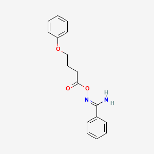 molecular formula C17H18N2O3 B1241241 N'-[(4-苯氧基丁酰氧基)氧基]苯甲酰亚胺 