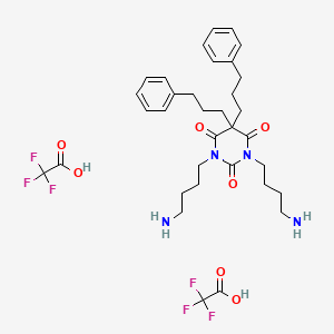 molecular formula C34H44F6N4O7 B12412441 1,3-Bis(4-aminobutyl)-5,5-bis(3-phenylpropyl)-1,3-diazinane-2,4,6-trione;2,2,2-trifluoroacetic acid 