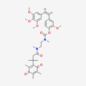 [2-methoxy-4-[(Z)-2-(3,4,5-trimethoxyphenyl)ethenyl]phenyl] N-methyl-N-[2-[methyl-[3-methyl-3-(2,4,5-trimethyl-3,6-dioxocyclohexa-1,4-dien-1-yl)butanoyl]amino]ethyl]carbamate