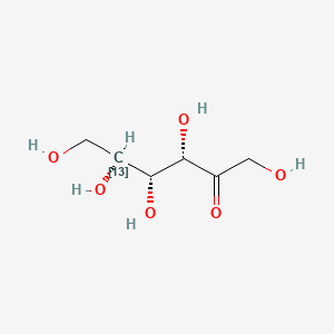 molecular formula C6H12O6 B12412468 (3S,4R,5R)-1,3,4,5,6-Pentahydroxy(513C)hexan-2-one 