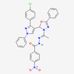 molecular formula C32H24ClN7O4 B12412479 Antitubercular agent-9 