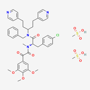 molecular formula C45H53ClN4O12S2 B1241249 Timcodar dimesylate CAS No. 183313-30-6