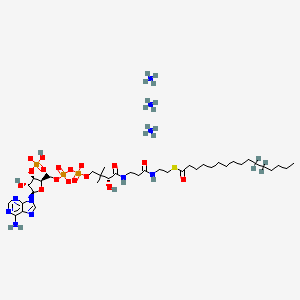 triazanium;[(2R,3S,4R,5R)-5-(6-aminopurin-9-yl)-4-hydroxy-2-[[[[(3R)-3-hydroxy-2,2-dimethyl-4-oxo-4-[[3-oxo-3-[2-(11,11,12,12-tetradeuteriohexadecanoylsulfanyl)ethylamino]propyl]amino]butoxy]-oxidophosphoryl]oxy-oxidophosphoryl]oxymethyl]oxolan-3-yl] hydrogen phosphate