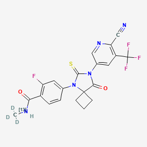 molecular formula C21H15F4N5O2S B12412576 Apalutamide-13C,d3 