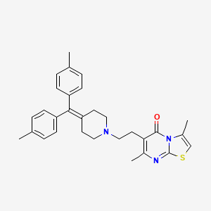 6-[2-[4-[Bis(4-methylphenyl)methylidene]piperidin-1-yl]ethyl]-3,7-dimethyl-[1,3]thiazolo[3,2-a]pyrimidin-5-one