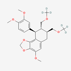 molecular formula C24H30O7 B12412598 (7S,8S,9R)-9-(3,4-dimethoxyphenyl)-4-methoxy-7,8-bis(trideuteriomethoxymethyl)-6,7,8,9-tetrahydrobenzo[g][1,3]benzodioxole 