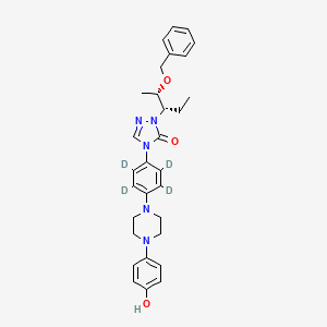 2-[(1S,2S)-1-Ethyl-2-(phenylmethoxy)propyl]-2,4-dihydro-4-[4-[4-(4-hydroxyphenyl)-1-piperazinyl]phenyl]-3H-1,2,4-triazol-3-one-d4