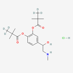 molecular formula C19H30ClNO5 B12412627 Dipivefrin-d6 (hydrochloride) 