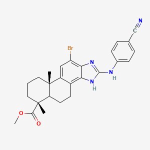 methyl (6R,9aS)-11-bromo-2-(4-cyanoanilino)-6,9a-dimethyl-4,5,5a,7,8,9-hexahydro-3H-naphtho[2,1-e]benzimidazole-6-carboxylate