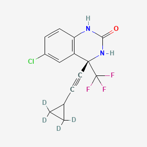 molecular formula C14H10ClF3N2O B12412765 (4S)-6-chloro-4-[2-(2,2,3,3-tetradeuteriocyclopropyl)ethynyl]-4-(trifluoromethyl)-1,3-dihydroquinazolin-2-one 